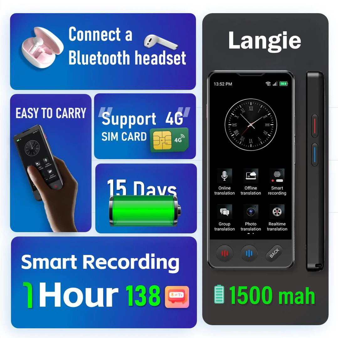 supporto auricolare bluetooth langie s3, durata della batteria